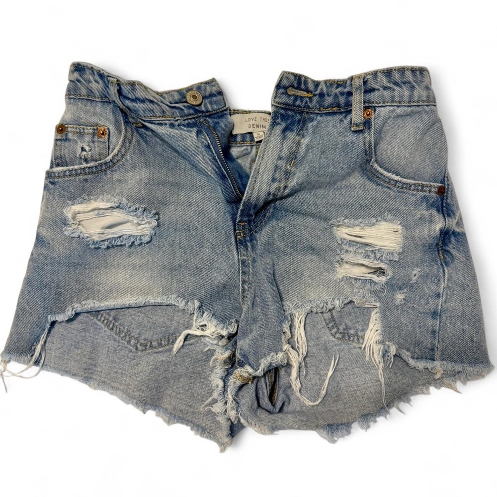 Love Tree Distressed Denim Women Shorts